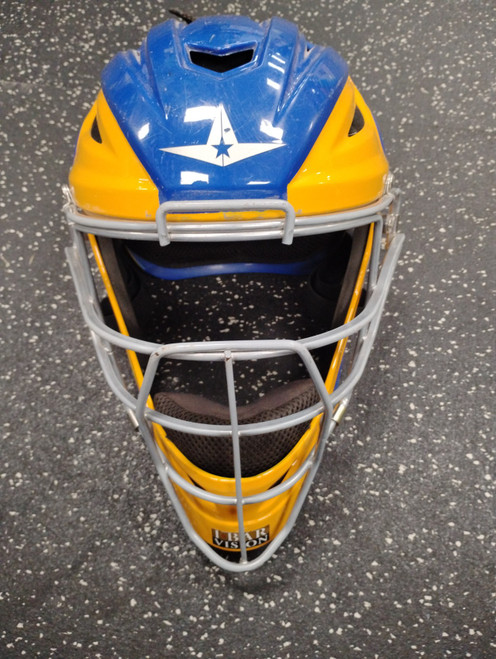 Vist Large View of Product Image Which is Used All-Star MVP2500-1 Catchers Helmet w/Mask Royal Blue L/XL