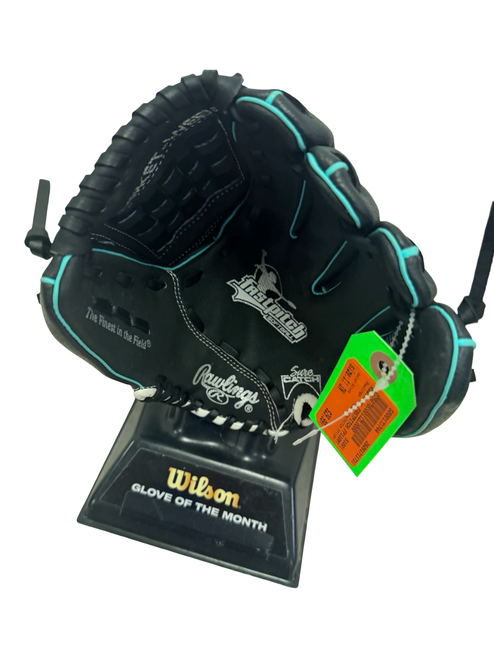 Vist Large View of Product Image Which is Used Rawlings FASTPITCH FP110MT Leather Palm Fastpitch Softball Glove RH Throw Black 11" - Like New