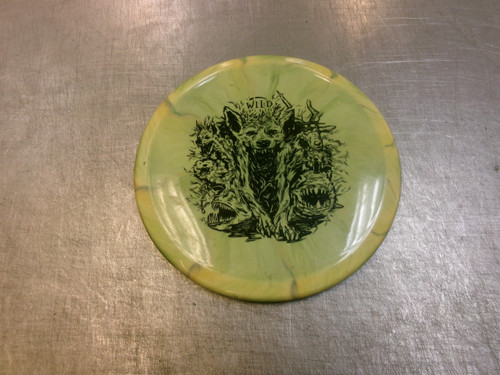 Vist Large View of Product Image Which is Used WILD DISCS Disc Golf Mid Range Yellow