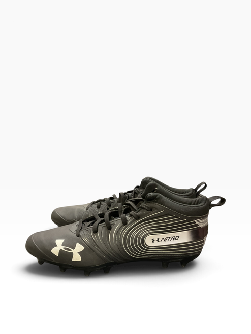 Vist Large View of Product Image Which is Used Under Armour Adult FB Cleats Black Senior 11