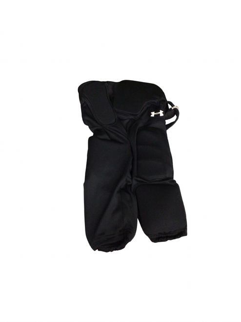 Vist Large View of Product Image Which is Used Under Armour Youth FB Integrated Pants Black SM