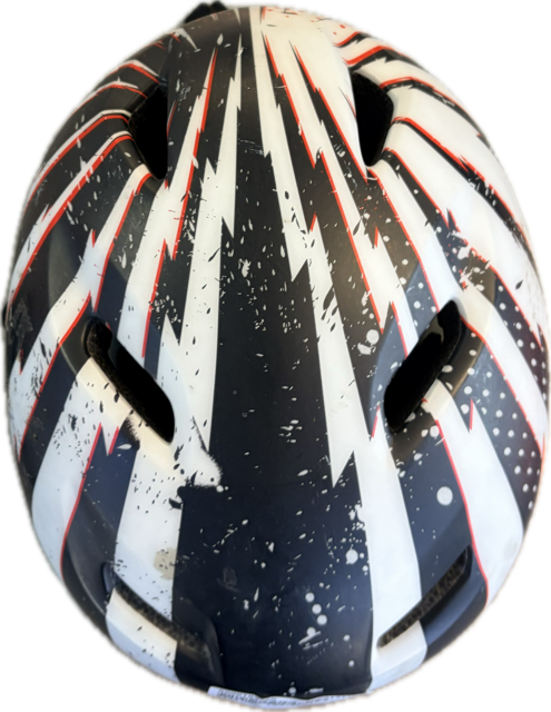 Vist Large View of Product Image Which is Used FOX RED/BK Bike Helmet White L/XL