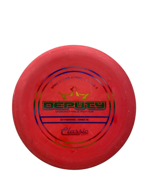 Vist Large View of Product Image Which is Used Dynamic Discs DEPUTY Disc Golf Putter Red