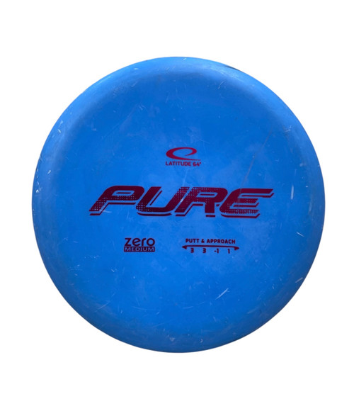 Vist Large View of Product Image Which is Used Latitude 64 PURE Disc Golf Putter Royal Blue