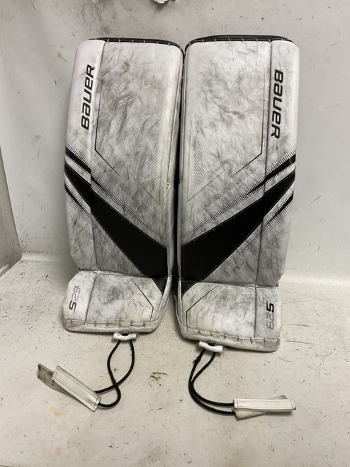 Vist Large View of Product Image Which is Used Bauer SUPREME S29 Goalie Leg Pads Inter White SM
