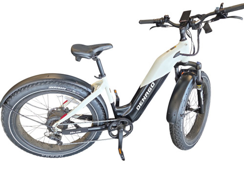 Vist Large View of Product Image Which is Used DENAGO FAT TIRE STEP-THRU Hybrid/City Bike Mens White 56-58cm - LG Frame
