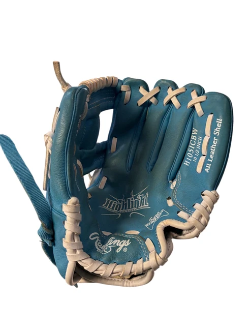 Vist Large View of Product Image Which is Used Rawlings HIGHLIGHT SERIES BB/SB Glove RH Throw Royal Blue 10 1/2"