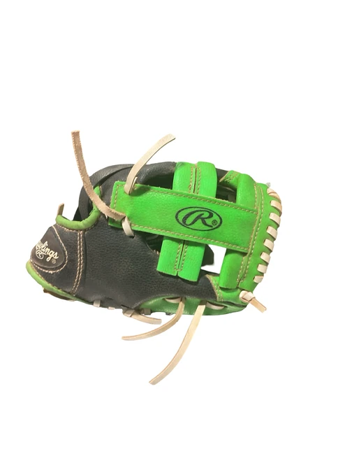 Vist Large View of Product Image Which is Used Rawlings PLAYER SERIES BB/SB Glove RH Throw Green 9"