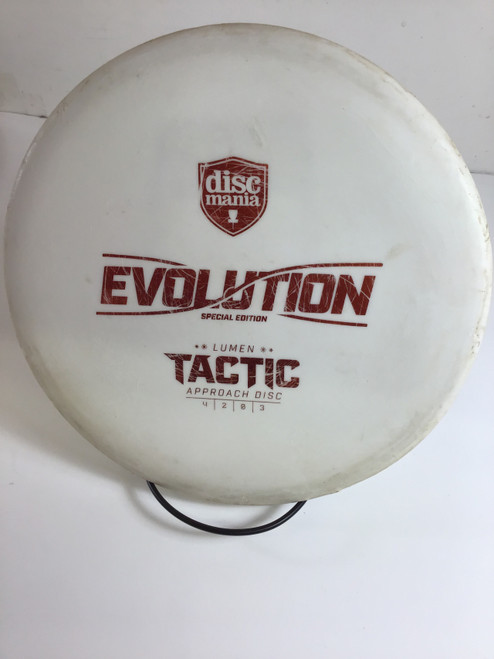 Vist Large View of Product Image Which is Used Discmania EVOLUTION LUMEN TACTIC Disc Golf Putter White 176g