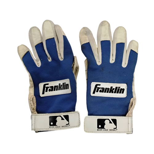 Vist Large View of Product Image Which is Used Franklin BB/SB Batting Gloves Royal Blue XS