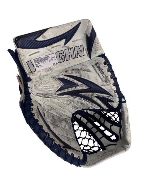 Vist Large View of Product Image Which is Used Vaughn V4 VELOCITY 7360 Intermediate Goalie Catcher White/Navy