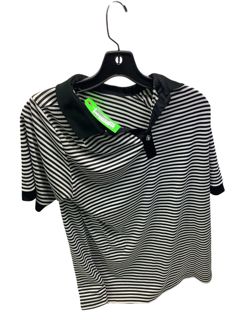Vist Large View of Product Image Which is Used S.S. Golf Shirt M Black And White LG
