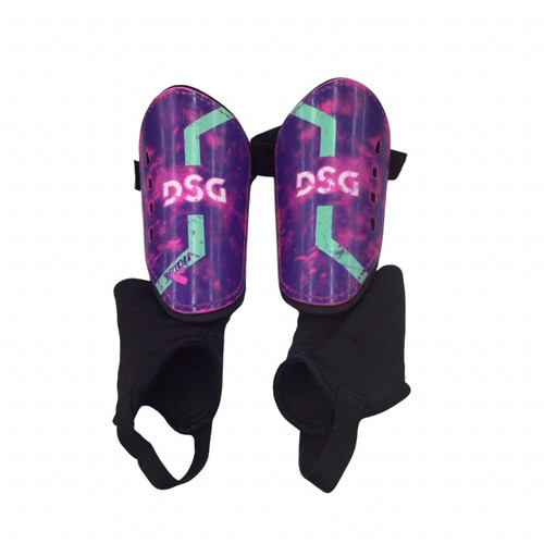 Vist Large View of Product Image Which is Used Dsg Soccer Shin Guards Youth Purple MD