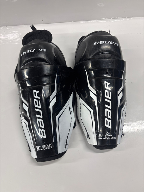 Vist Large View of Product Image Which is Used Bauer LEGACY S/G Youth Shin Guards None 8"