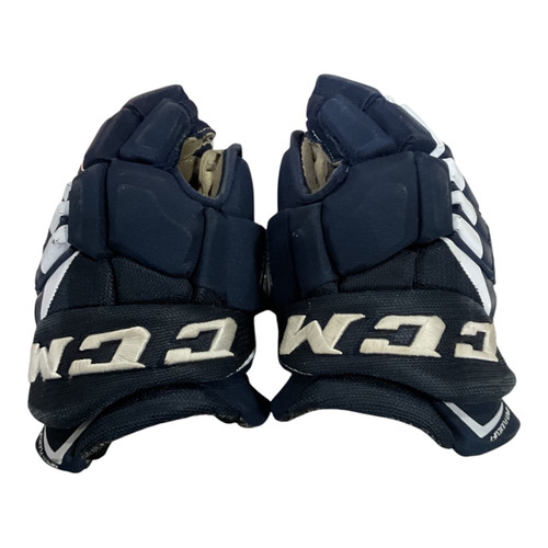 Vist Large View of Product Image Which is Used CCM FT4 PRO Junior Gloves Navy Blue 11"