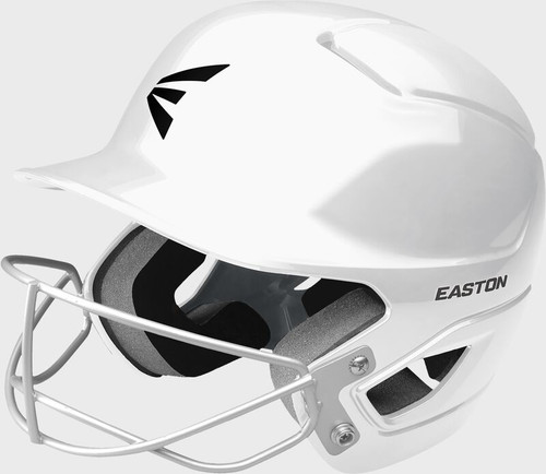 Vist Large View of Product Image Which is Easton Alpha Softball Batting Helmet with Mask, White