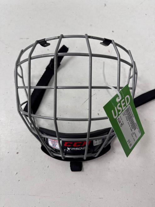 Vist Large View of Product Image Which is Used CCM FM50 Hockey Wire Mask Grey MD