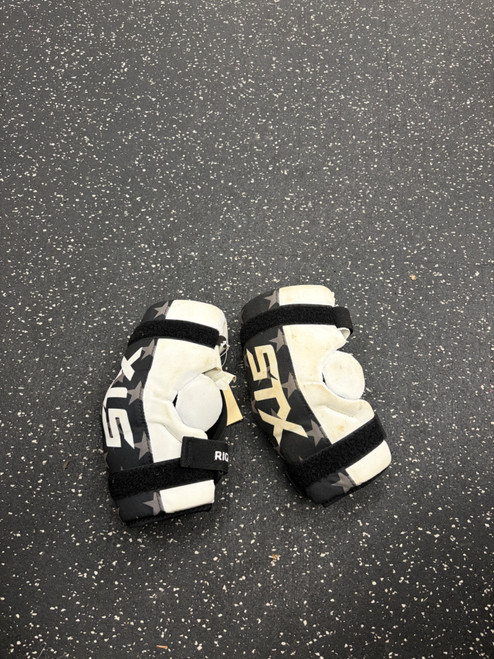Vist Large View of Product Image Which is Used STX STALLION 75 Lacrosse Arm Pads/Guards White SM