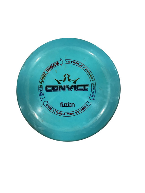 Vist Large View of Product Image Which is Used Dynamic Discs CONVICT FUZION Disc Golf Driver Carolina Blue