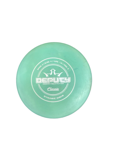 Vist Large View of Product Image Which is Used Dynamic Discs DEPUTY Disc Golf Putter Green