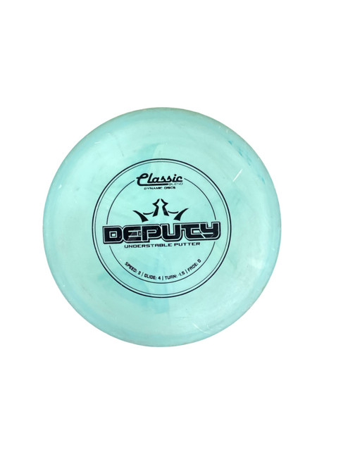 Vist Large View of Product Image Which is Used Dynamic Discs DEPUTY Disc Golf Putter Green