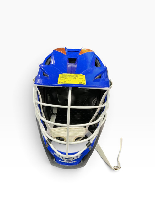 Vist Large View of Product Image Which is Used Cascade S Lacrosse Helmet Royal Blue One Size