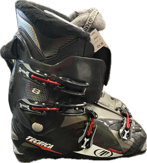 Vist Large View of Product Image Which is Used Tecnica MEGA +8 Mens DH Ski Boot Black 305 MP - M12.5