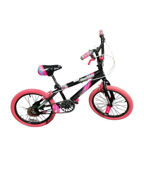 Vist Large View of Product Image Which is Used SPARKLE BLACK BLUE BMX Bike Girls Pink 18"