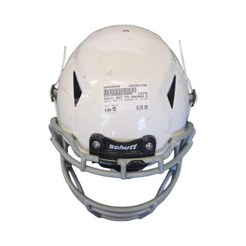 Vist Large View of Product Image Which is Used Schutt 2023 YTH VENGANCE A11 SZ MED FB Helmet White MD