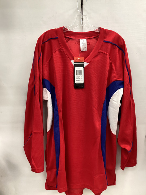 Vist Large View of Product Image Which is Used Kamazu PRACTICE JERSEY Hockey Practice Jersey Red LG