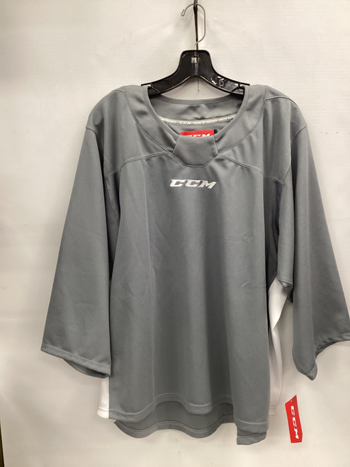 Vist Large View of Product Image Which is Used CCM Goalie Jersey Top Grey Junior