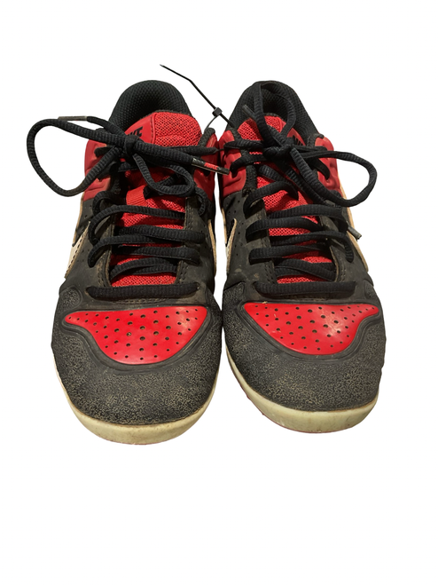 Vist Large View of Product Image Which is Used Nike CLEATS BB/SB Cleats Black And Red Junior 02.5