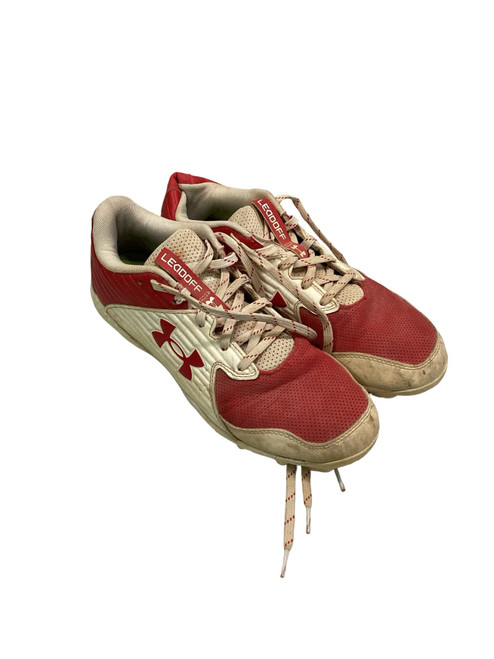 Vist Large View of Product Image Which is Used Under Armour LEADOFF BB/SB Cleats Red Senior 9