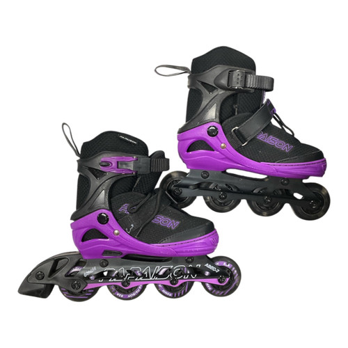 Vist Large View of Product Image Which is Used PAPAISON ADJ 1-4 Junior Rec Fitness Skates Purple Adjustable