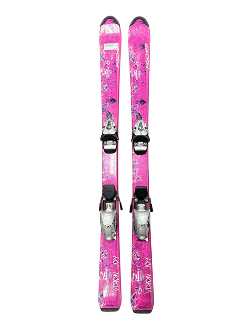 Vist Large View of Product Image Which is Used Fischer VISION JOY Girls DH Ski/Binding Pink 120 cm