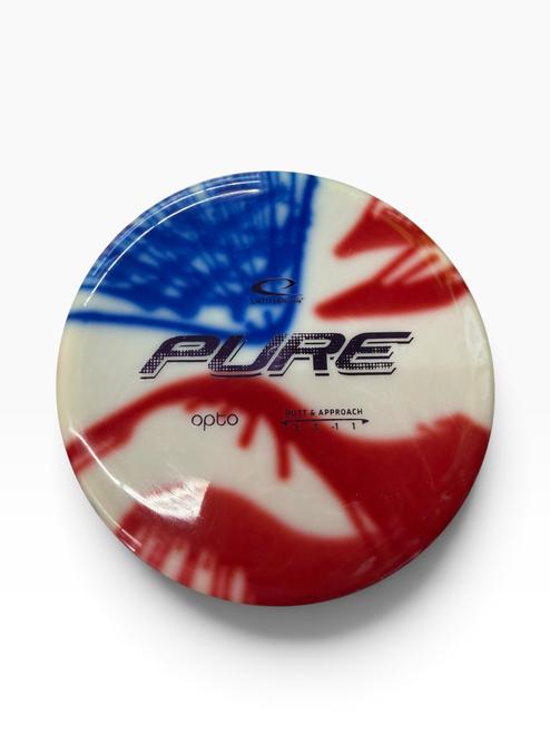 Vist Large View of Product Image Which is Used Latitude 64 OPTO PURE Disc Golf Putter Red