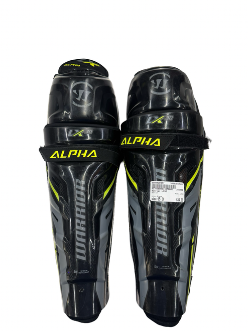 Vist Large View of Product Image Which is Used Warrior LX30 Senior Shin Guards Black 15"