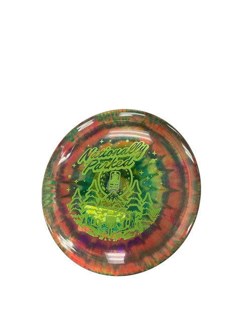 Vist Large View of Product Image Which is Used DGPT NATIONALLY PARKED Disc Golf Driver Red