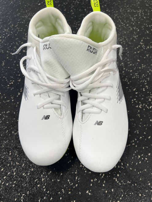 Vist Large View of Product Image Which is Used New Balance LAX Cleats Mens White Senior 7.5