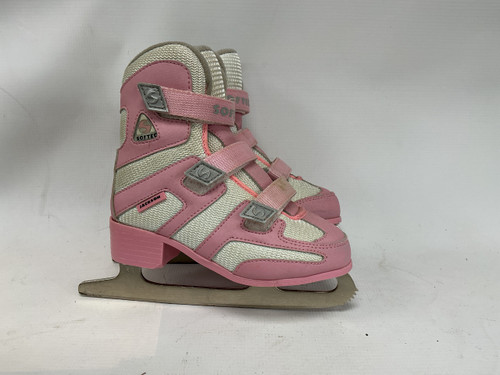 Vist Large View of Product Image Which is Used Jackson SOFTEC Girls Softboot Skate Pink And White Junior 01