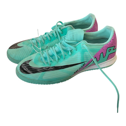 Vist Large View of Product Image Which is Used Nike Soccer Indoor Shoes Teal Senior 9