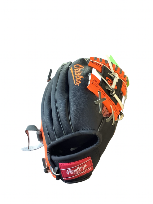 Vist Large View of Product Image Which is Used Rawlings THE GOLD GLOVE BB/SB Glove RH Throw Black 10"