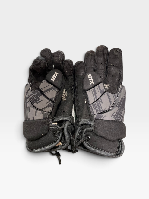 Vist Large View of Product Image Which is Used STX STX Lacrosse Gloves Junior Black MD