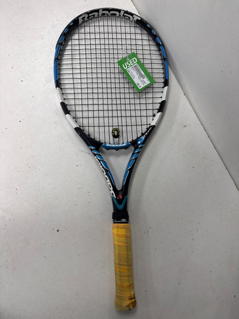 Vist Large View of Product Image Which is Used Babolat PURE DRIVE Adult Tennis Racquet Royal Blue 4 3/8"
