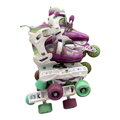 Vist Large View of Product Image Which is Used RollerDerby ADJUSTABLE 12-2 Junior Roller Quad Skates Purple Junior 02