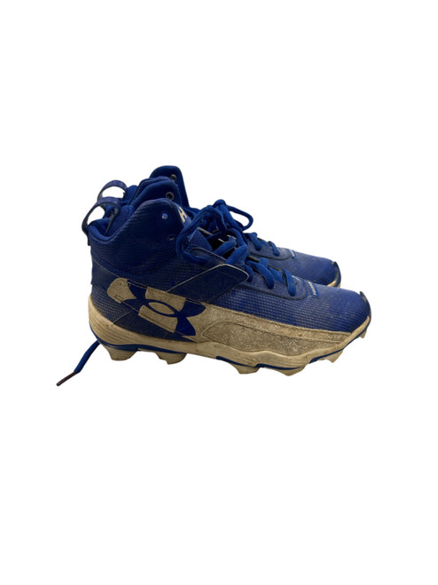 Vist Large View of Product Image Which is Used Under Armour Jr FB Cleats Royal Blue Junior 03.5