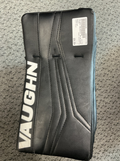 Vist Large View of Product Image Which is Used Vaughn VELOCITY JR Junior Goalie Blocker Black
