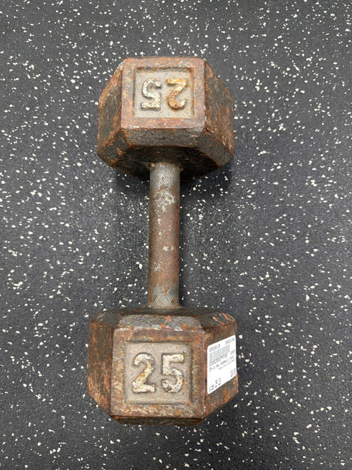 Vist Large View of Product Image Which is Used 25-LB HEX DUMBBELL Hex Dumbbell (Each) 25 lb