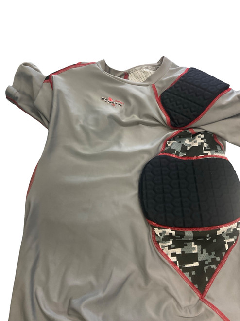 Vist Large View of Product Image Which is Riddell, PADDED SHIRT, FB Top, Youth, Grey, XL