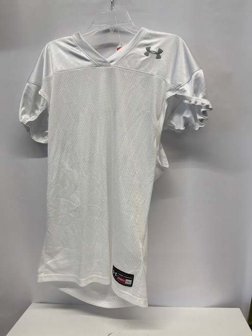 Vist Large View of Product Image Which is Used Under Armour WHITE PRACTICE JERSEY FB Top Youth White XL